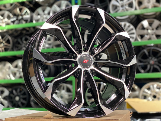 New 17X7.5 ET38 TCK Racing Rim (4 wheel) Gloss Black PF 5X100