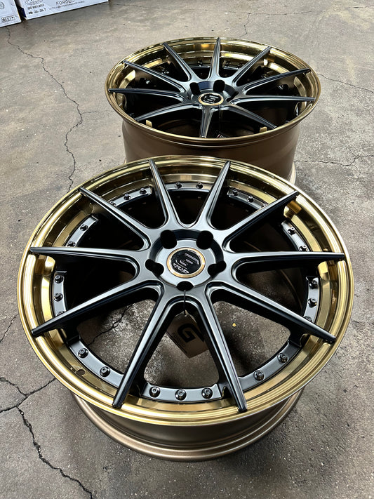 New 20x8.5 ET30 20x10 ET40 G Forged GF02 (4 wheel) 5x112 Bronze Black