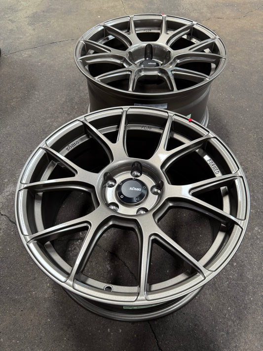 New 18x8.5 ET35 18x9.5 ET35 Konig Ampliform (4 wheels) Bronze 5X120