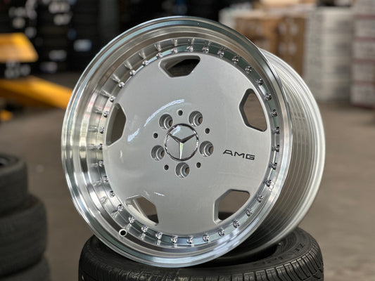 New 18x8.5 ET30 18x9.5 ET35 Mercedes AERO CLASSIC Staggered 5x112 Silver Polished Lips + 20 pcs Wheel Bolts