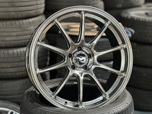 NEW 18X8.5 ET35 Hotwheels HW03 Diamond Black Flow Formed Rim 5X100