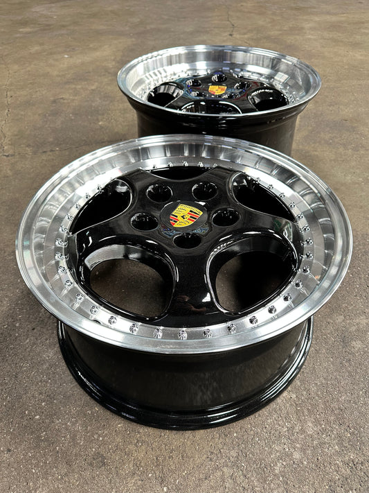New 18x8 ET50 18x9.5 ET50 Porsche Carrera 997 Classic rim (4 wheels) Black 5x130