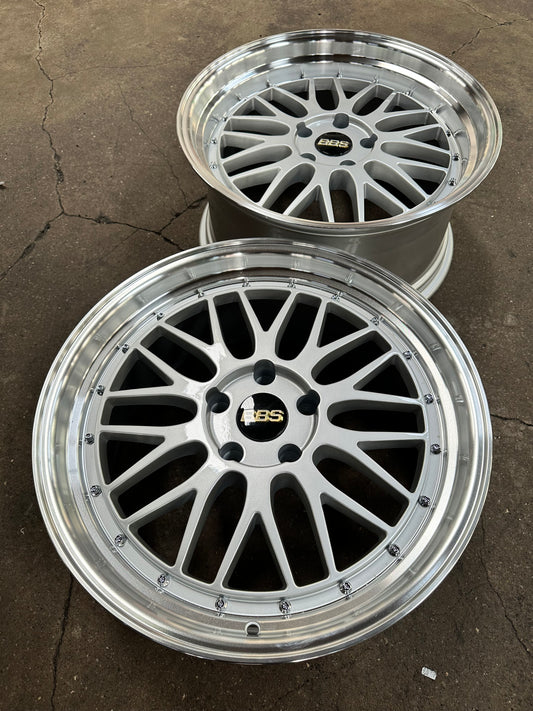 New 19X8.5 ET38 19X9.5 ET35 BBS LM Design Rim (4 wheel) Gloss Silver 5X114.3