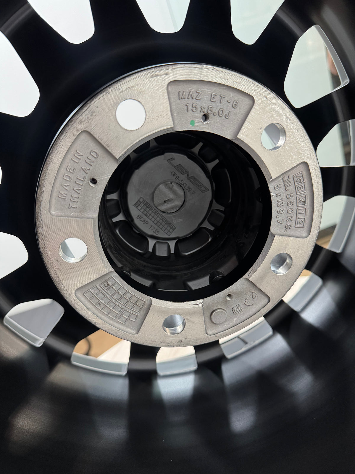 New 15X8 ET-6 Lenso Zoltan Rim (5 wheel) Matt Black 5x139.7