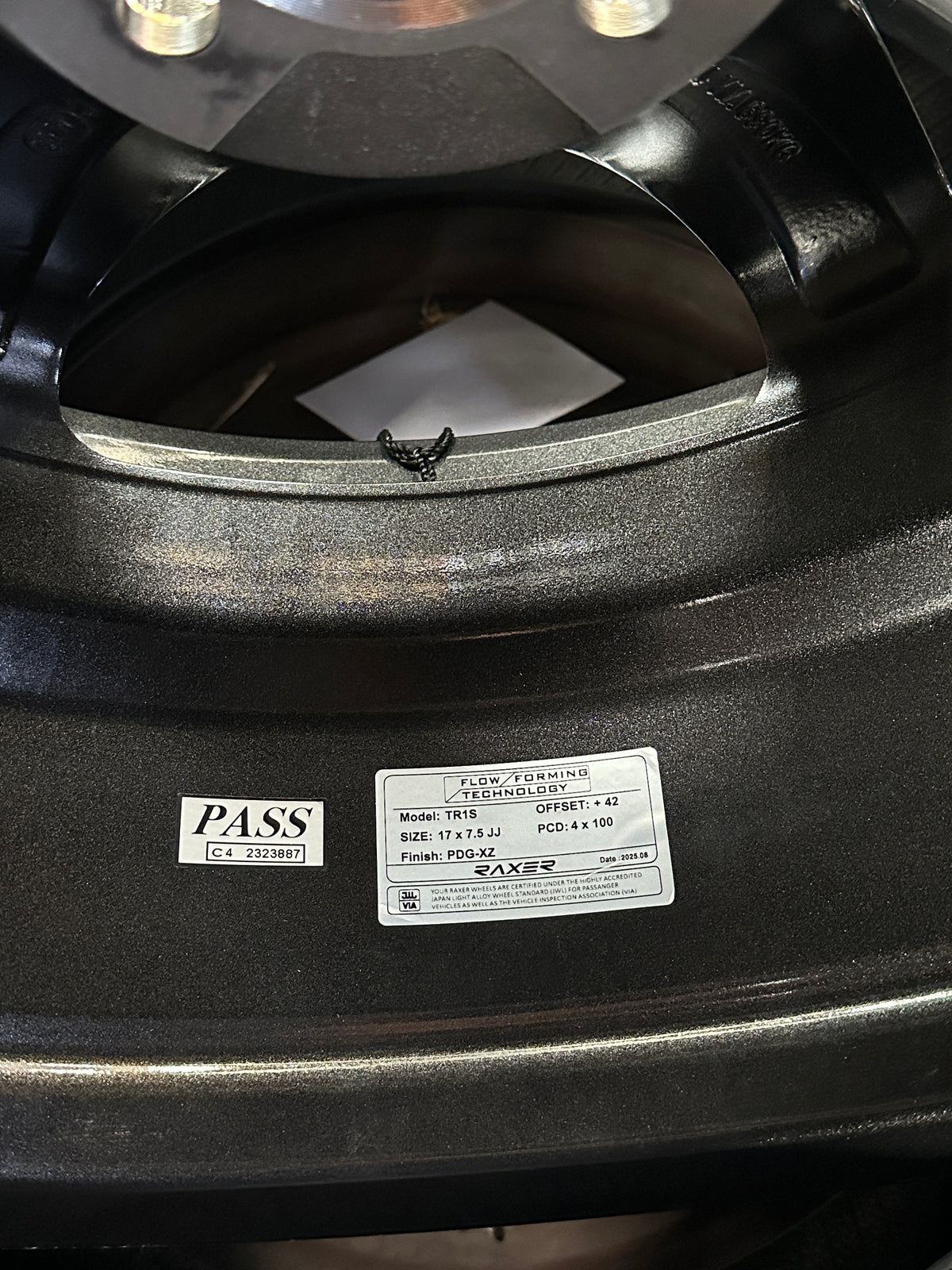 New 17X7.5 ET42 Raxer TR1S Rim (4 wheel) Dark Gunmetal 4X100