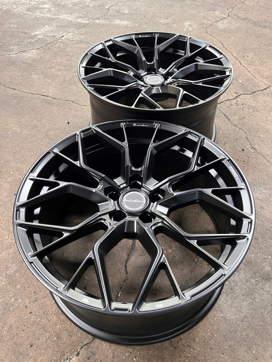 New 20x9 ET25 20x10 ET35 Brixton RF10 (4 wheel) 5x112 Satin Black