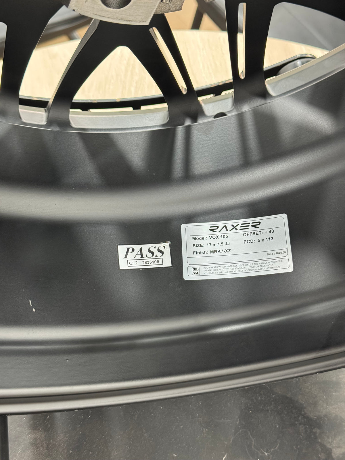 New 17X7.5 ET40 Raxer VOX105 Rim (4 wheel) Matt Black 5X112