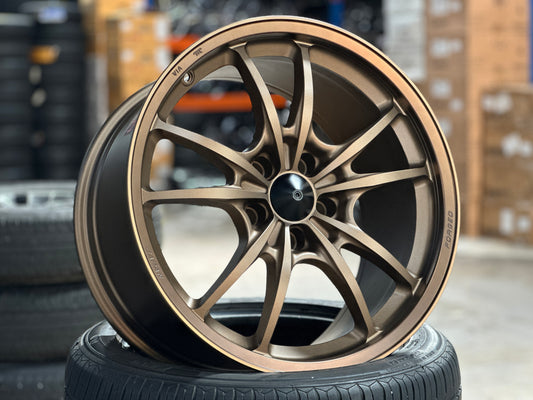 NEW 18X9.5 ET40 AOW MF10 Flow Formed Rim (4 Wheels) Matt Bronze 5X114.3