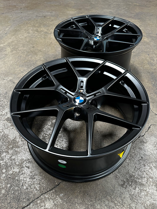 New 18X8 ET32 18X9 ET37 JA BMW Style 554M (4 wheels) Black 5X120
