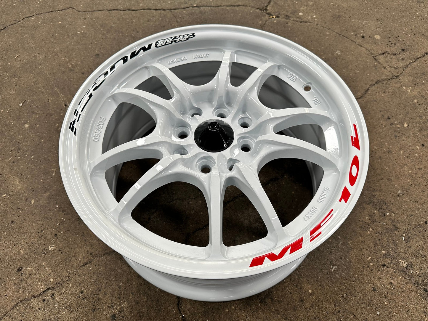 New 15X7 ET38 Mugen Design MF10 Rim (4 wheel) Gloss White 4X100