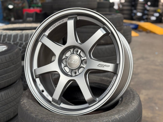 New 17X8 ET35 Mugen Design GP Rim (4 wheel) Matt Gunmetal 4X100