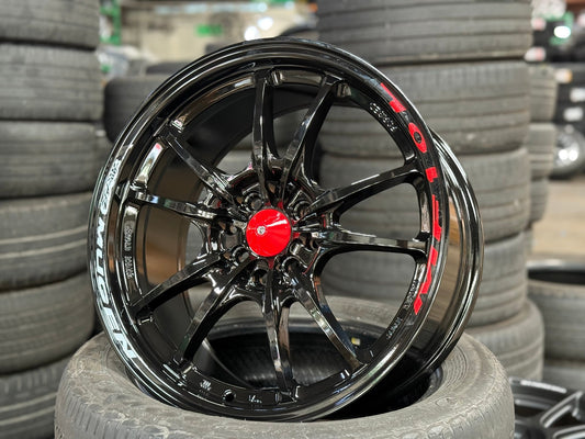 New 17X8 ET38 Mugen Design MF10 Rim (4 wheel) Gloss Black 4X114.3