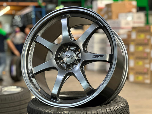 New 18X8.5 ET42 Mugen Design GP Rim (4 wheel) Matt Gunmetal 5X114.3