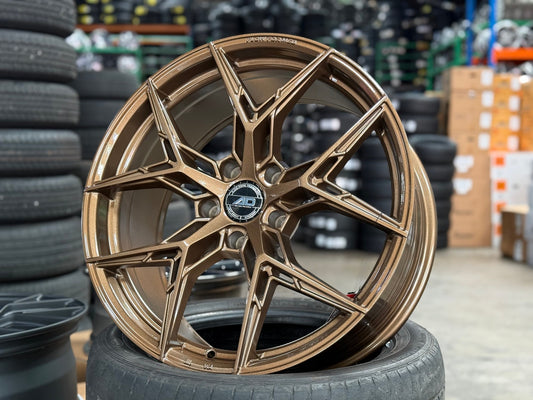 New 19X8.5 ET35 AD Wheel ADF50 Rim (4 wheel) Gloss Bronze 5X120