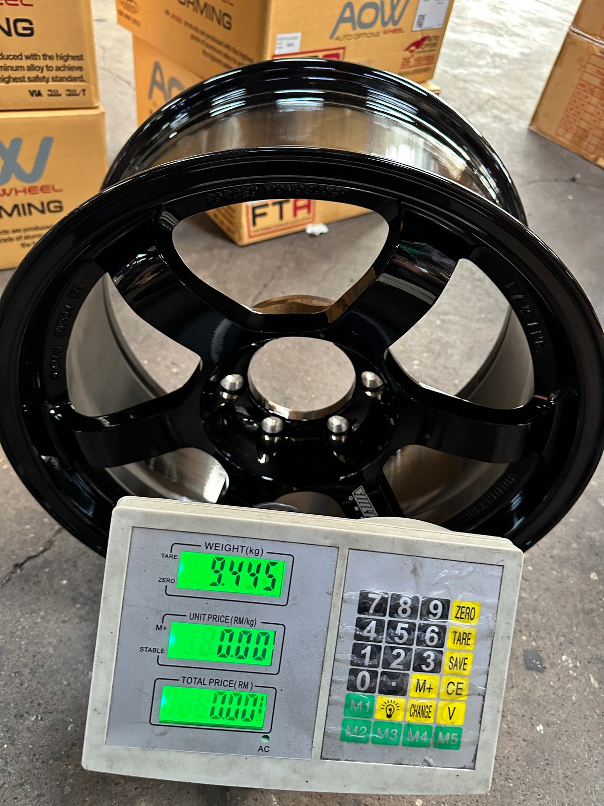 New 18X9 ET0 AOW Flow Formed TE37L Rim (4 wheel) Gloss Black 6X139.7