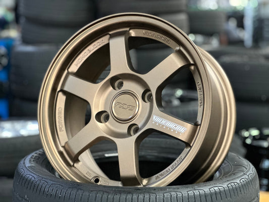 New 15X7 ET35 AOW Flow Formed TE37 Rim (4 wheel) Matt Bronze 4X114.3