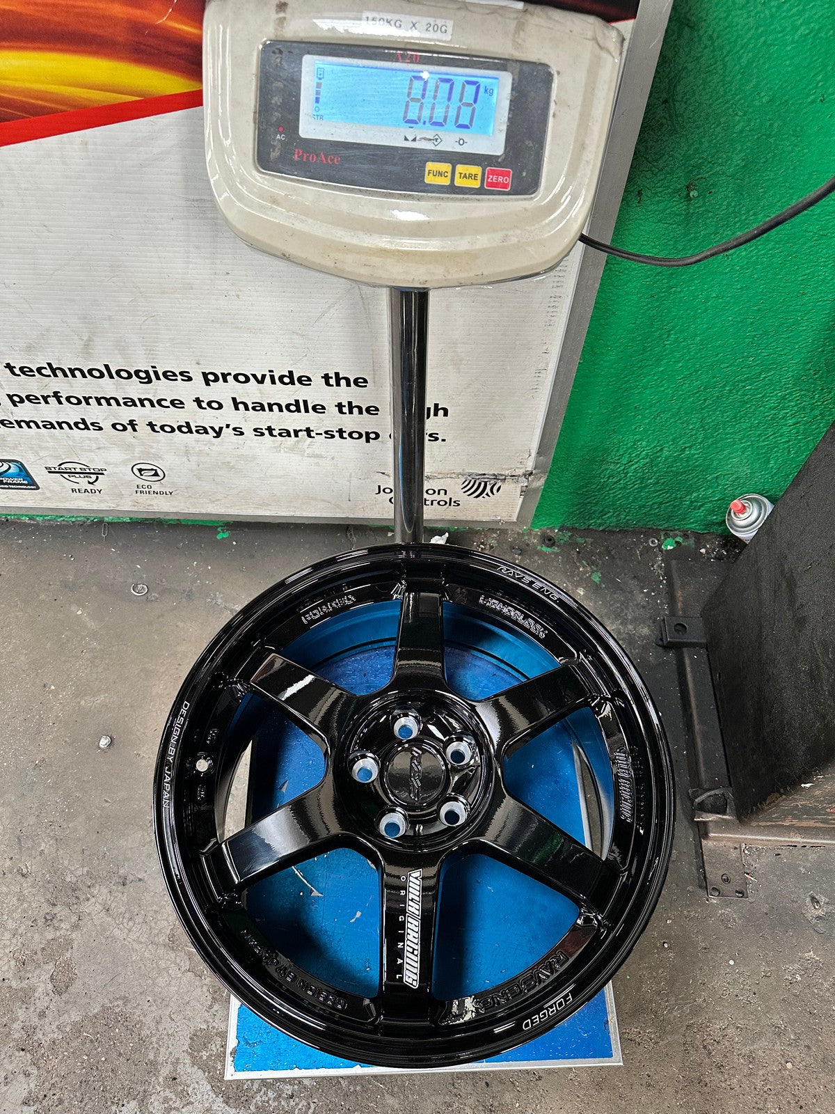 New 17X8 ET35 AOW Flow Formed TE37 Rim (4 wheel) Gloss Black 5X100