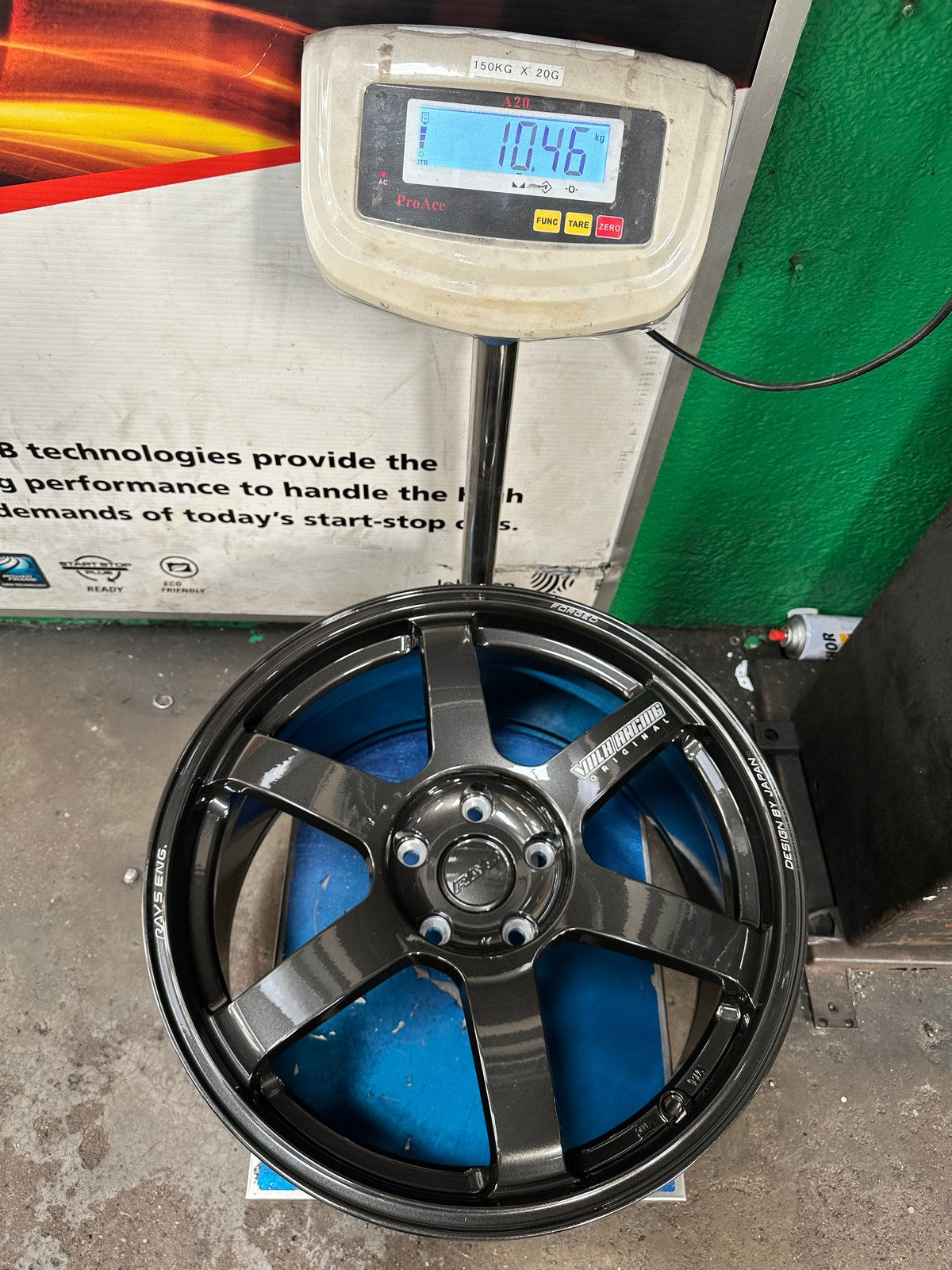 New 19X9.5 ET40 AOW Flow Formed TE37 SAGA Rim (4 wheel) Gloss Gunmetal 5X120