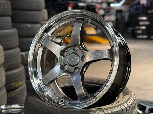 New 17X8 ET35 AOW Flow Formed GT Rim (4 wheel) Hyper Black 5X114.3