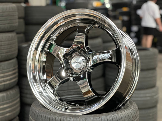 New 18X8.5 ET35 AOW Flow Formed S1R Rim (4 wheel) Gloss Black 5X112