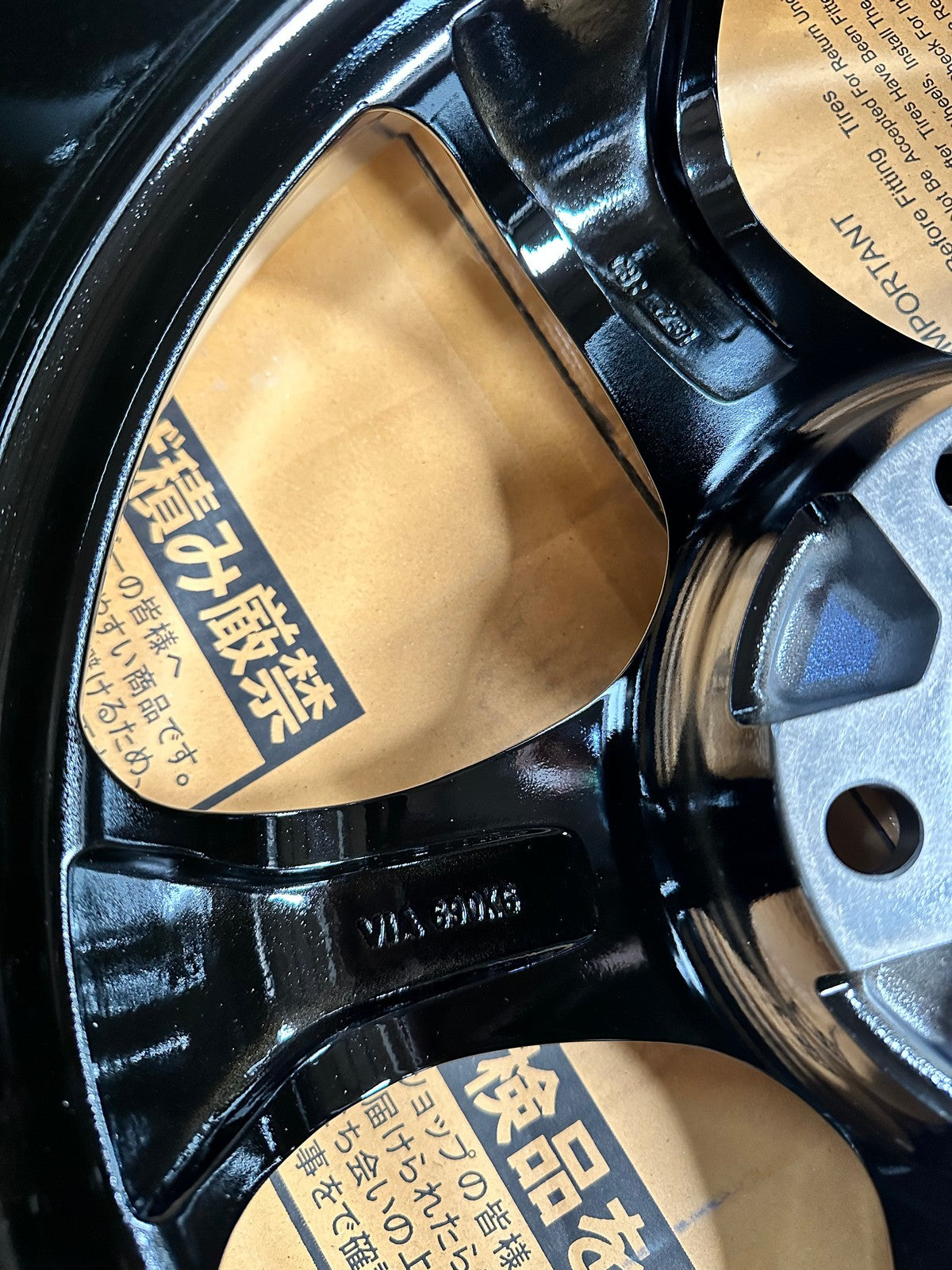 New 18X8.5 ET35 AOW Flow Formed S1R Rim (4 wheel) Gloss Black 5X114.3