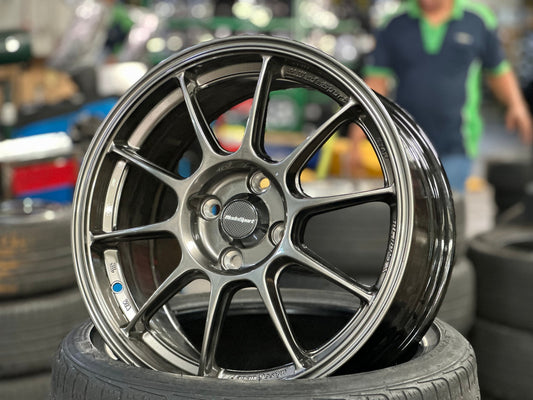 New 16X7 ET38 AOW Flow Formed TC105X Rim (4 wheel) Gloss Gunmetal 4X100