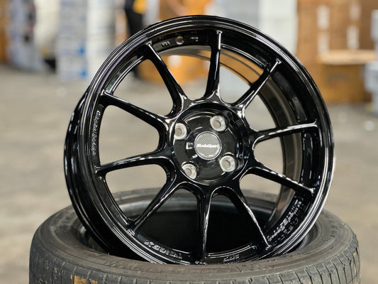 New 16X7 ET38 AOW Flow Formed TC105X Rim (4 wheel) Gloss Black 4X100