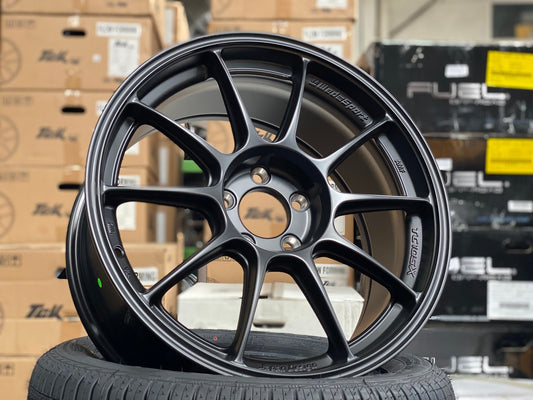 NEW 18X8.5 ET35 AOW TC105X Flow Formed Rim (4 wheel) Matte Black 5X114.3
