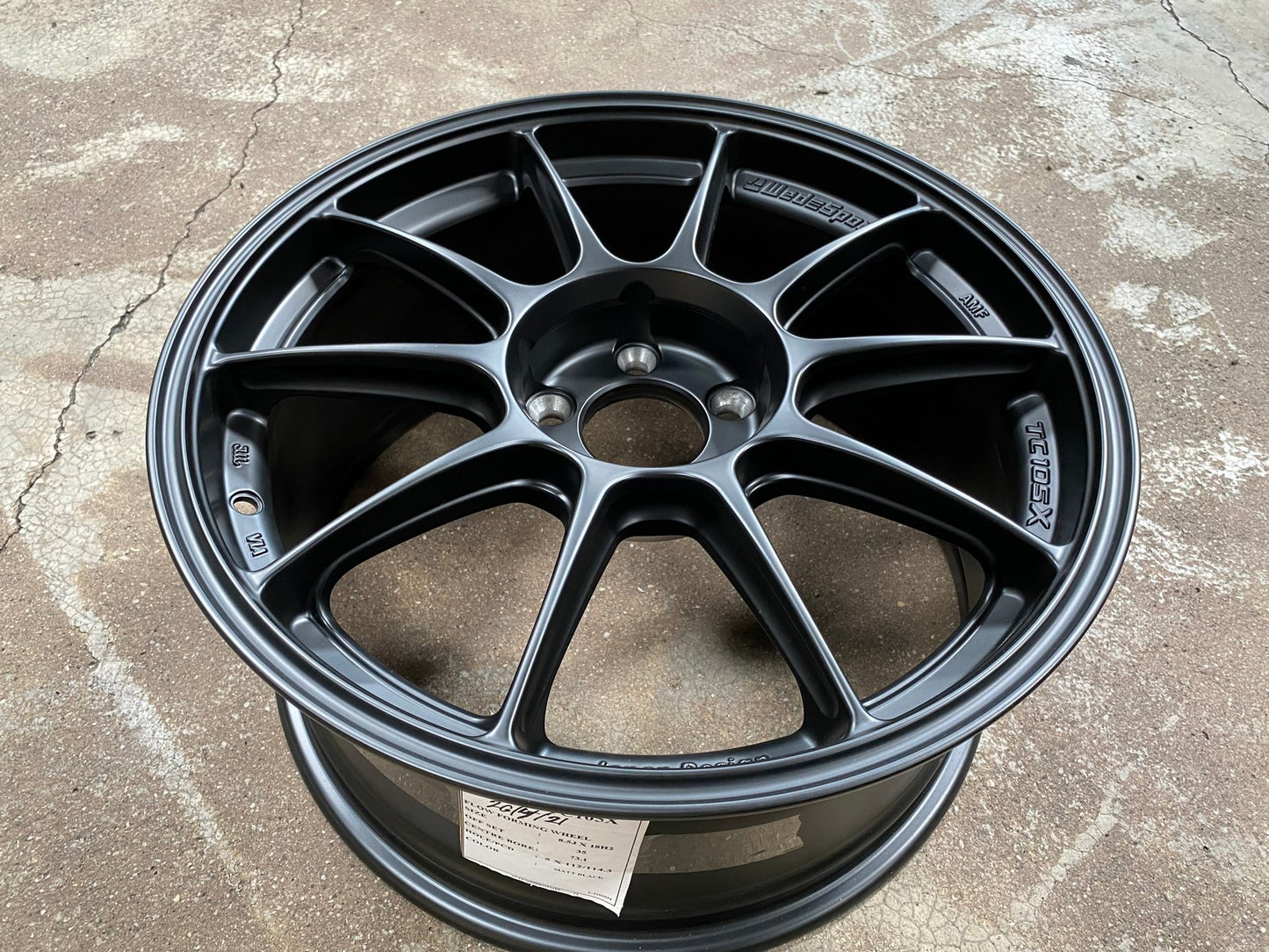 NEW 18X8.5 ET35 AOW TC105X Flow Formed Rim (4 wheel) Matte Black 5X112