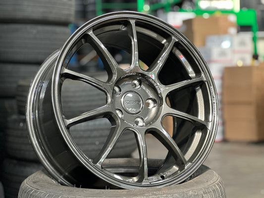 NEW 18X8.5 ET43 AOW ZE40 Flow Formed Rim (4 wheel) Dark Gunmetal 5X114.3