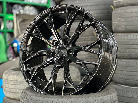 New 19X8.5 ET43 Asga ARF10 Rim (4 wheel) Gloss Black 5X108
