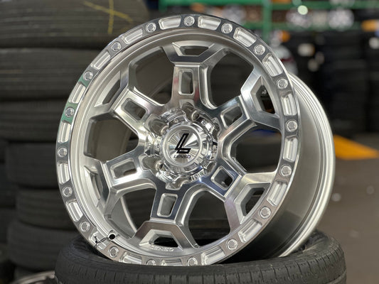 New 18X9 ET12 Lenso Argo Rim (4 wheel) Gloss Silver 6X139.7