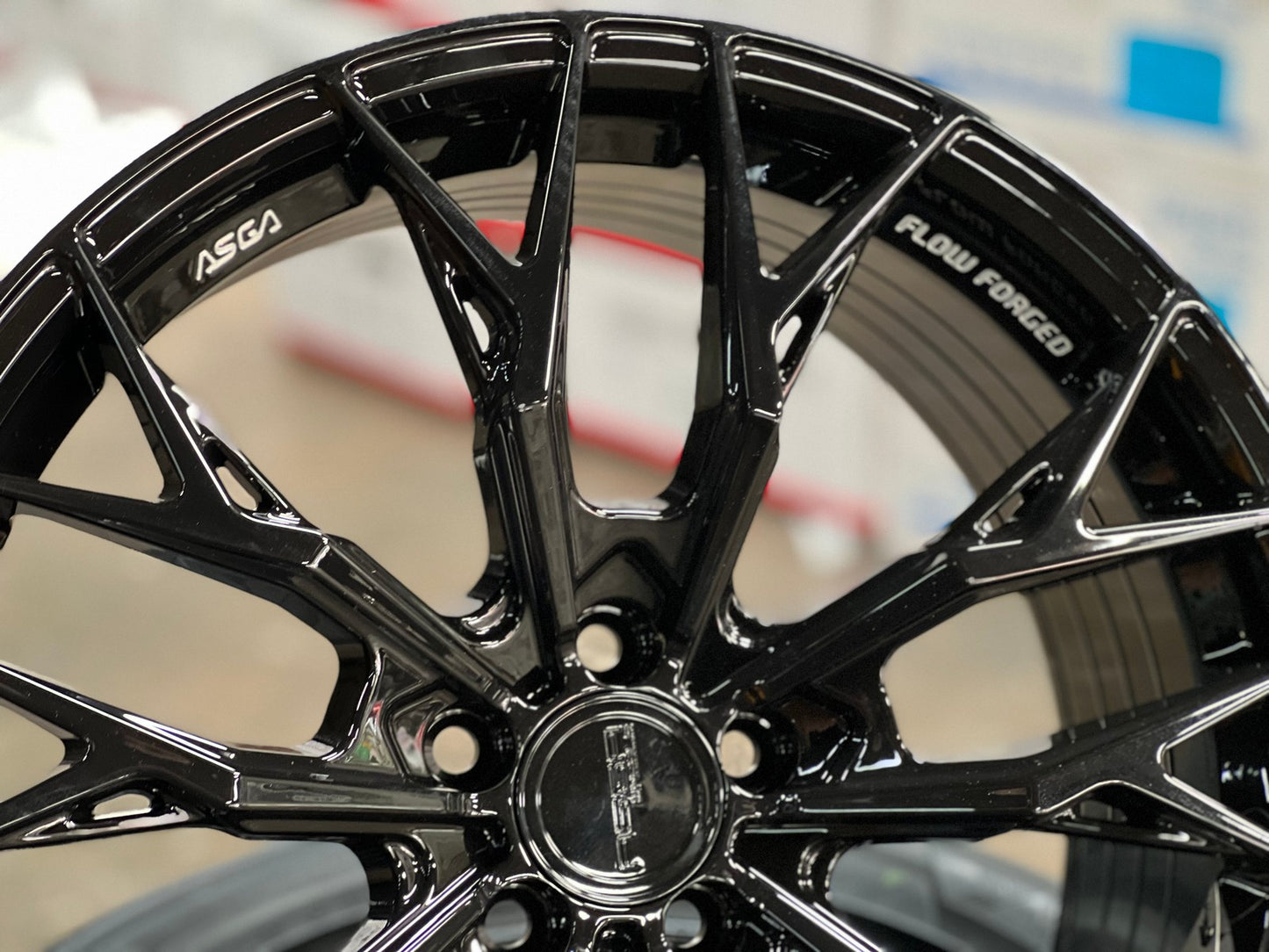 New 18X8.5 ET43 Asga ARF10 Rim (4 wheel) Gloss Black 5X100