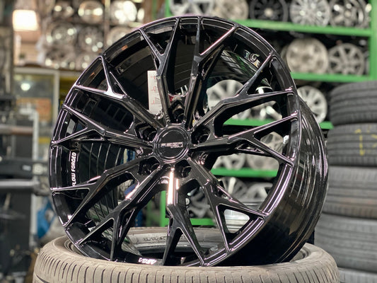 New 18X8.5 ET43 Asga ARF10 Rim (4 wheel) Gloss Black 5X108
