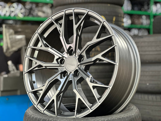 New 19X8.5 ET43 Asga ARF10 Rim (4 wheel) Matt Gunmetal 5X114.3