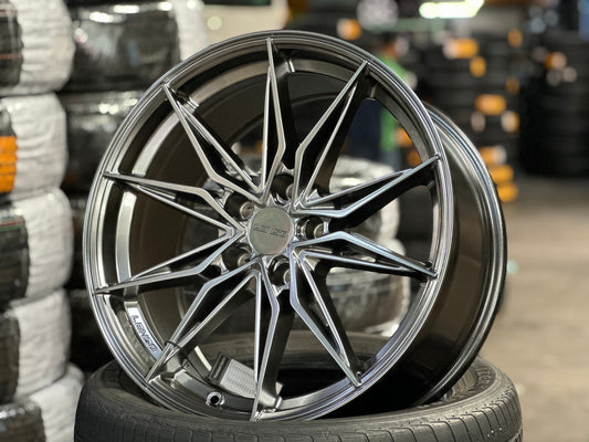 New 18X8.5 ET35 Lenso Barox Rim (4 wheel) Hyper Black 5X114.3