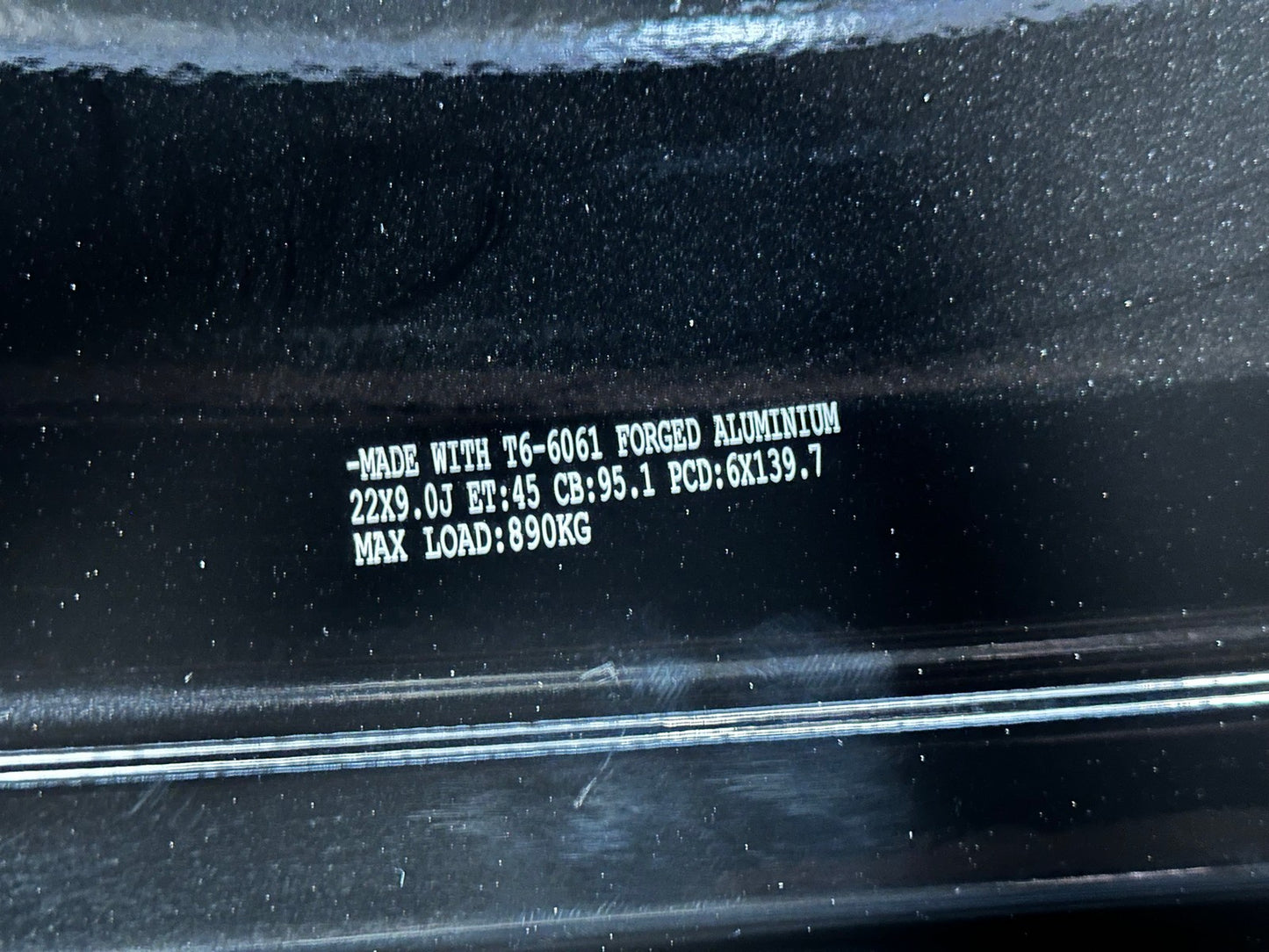 New 22X9 ET45 Overdrive Forged Wald Rim (4 wheel) Gloss Black 6X139.7