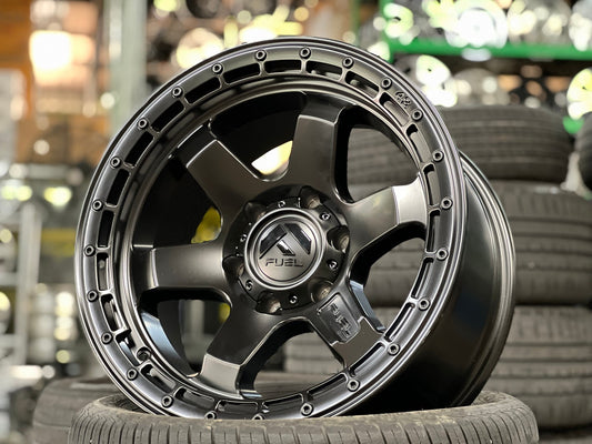 New 18X9 ET-12 Fuel Block Rim (4 wheel) Matt Black 6X139.7
