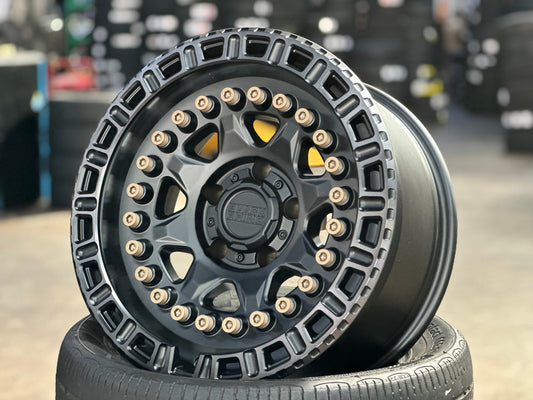 New 17X8.5 ET-34 Black Rhino Carbine Rim (5 wheel) Matt Black 5X127