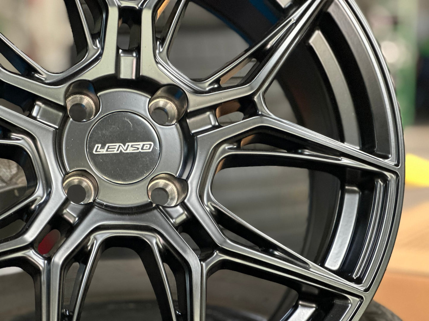 New 17X7 ET35 Lenso Draken Rim (4 wheel) Matt Black 4X100