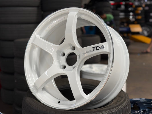 New 18X8.5 ET35 G Forged TC4 Rim (4 wheel) Gloss White 5X114.3