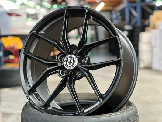 New 19X9 ET35 HRE FF21 Rim (4 wheel) Matt Black 5X112