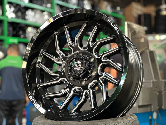 New 20X10 ET-18 Fuel Hurricane Rim (4 wheel) Gloss Black 6X139.7