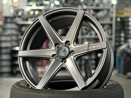 New 17X7.5 ET35 Lenso Jager Craft Rim (4 wheel) Matt Gunmetal 5X100