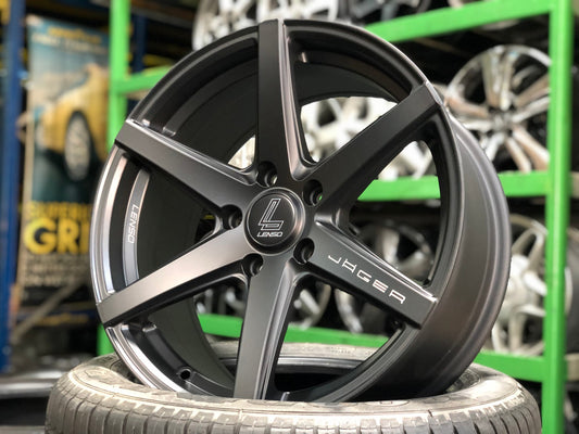 New 17X7.5 ET35 Lenso Jager Craft Rim (4 wheel) Matt Black 5X114.3