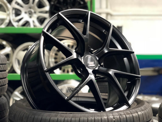 NEW 18X8.5 ET42 Lenso Jager Dyna Rim (4 wheel) Satin Black 5X108