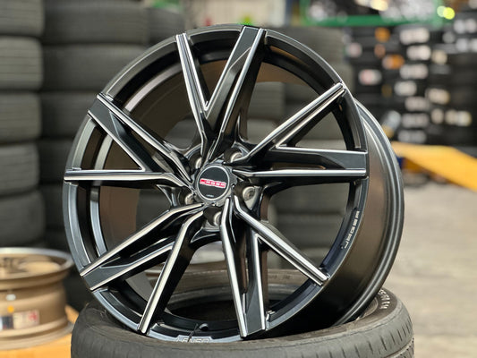 New 18X8 ET45 Lenso Jager Kami Rim (4 wheel) Matt Black 5X100