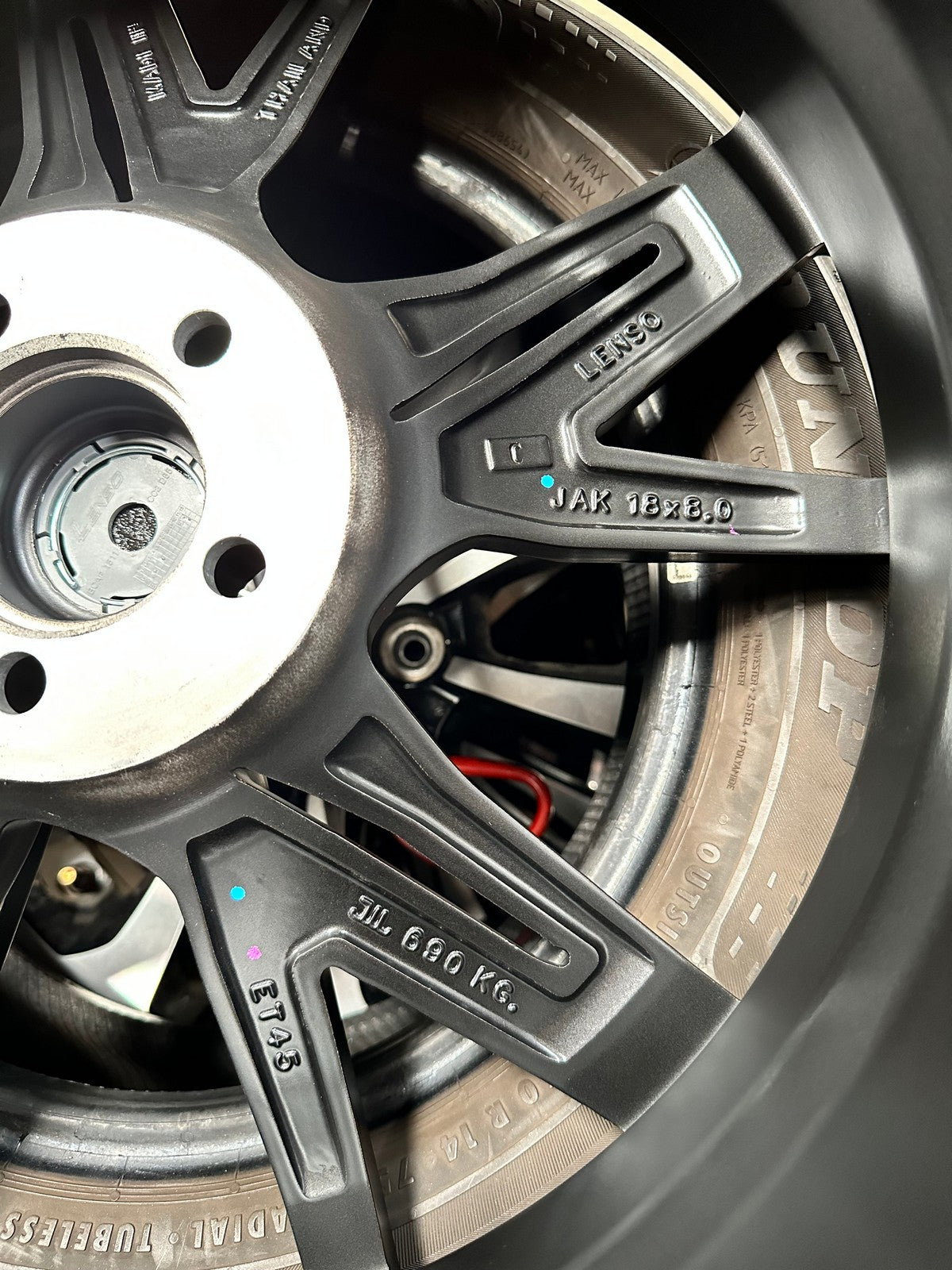 New 18X8 ET45 Lenso Jager Kami Rim (4 wheel) Matt Black 5X100