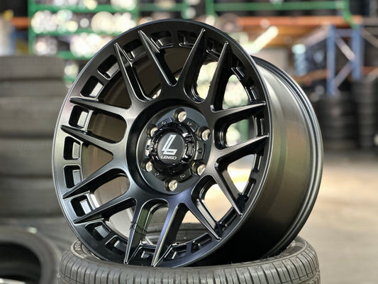 New 18X9 ET18 Lenso M1GRim (4 wheel) Matt Black 6X139.7