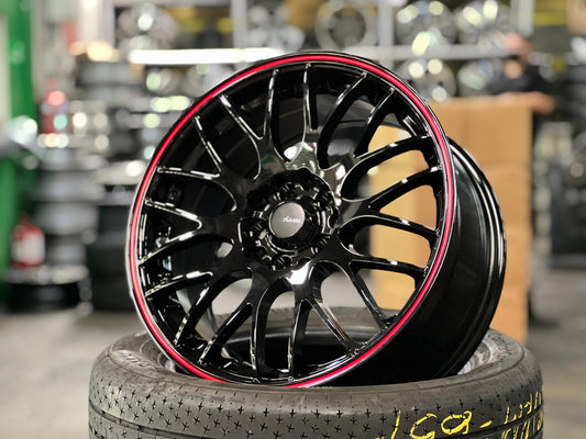 New 16X7 ET40 Advanti M8501 Rim (4 wheel) Gloss Black 5X114.3